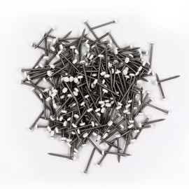 250 x White UPVC 30mm Poly Top Pins Nails Plastic Headed Fascia Fixings