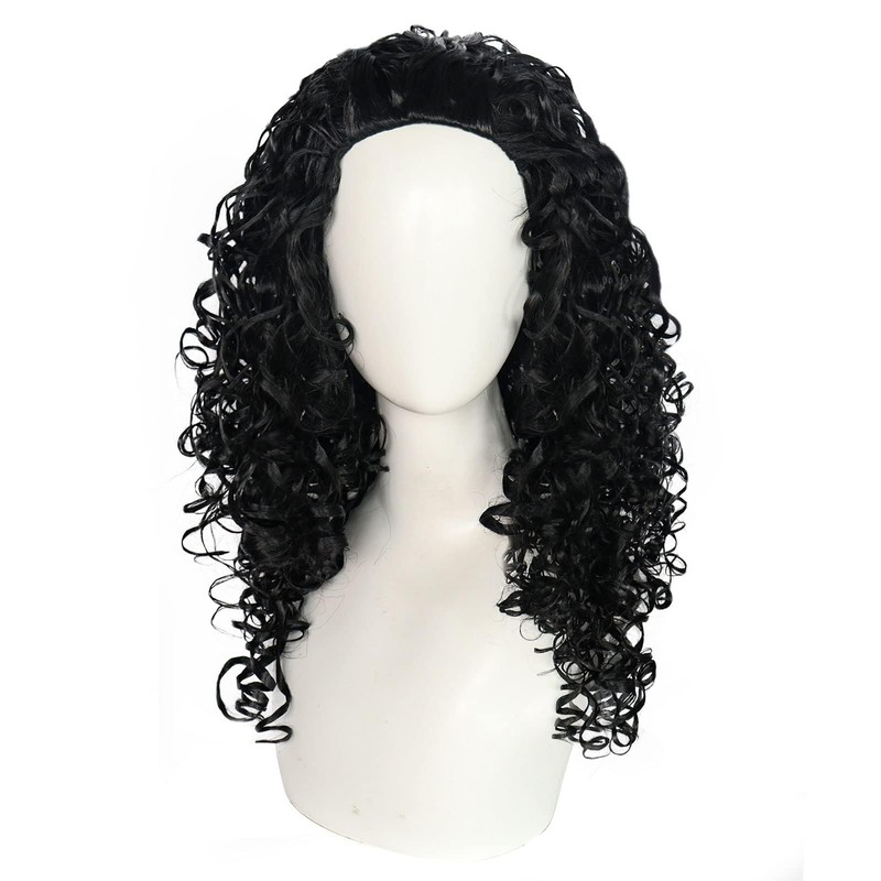 JoneTing Long Curly Wigs for Men Black Curly Wigs Funny