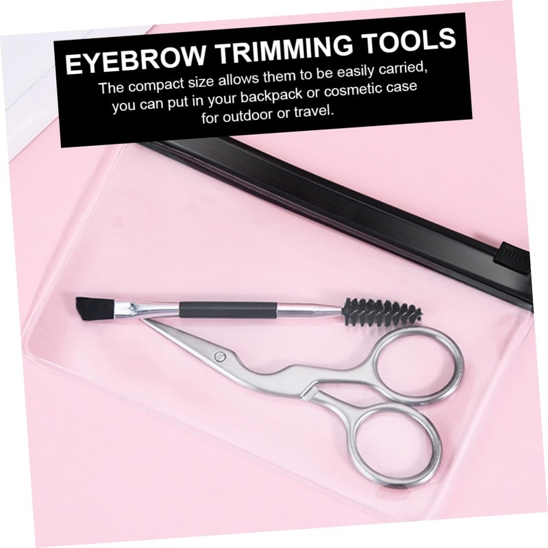Ipetboom 2sets Essential Eyebrow Tools Comb Brush Set Scissor Kit
