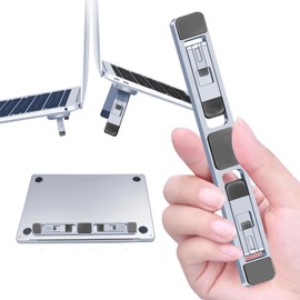 Laptop Computer Stand， Keyboard Stand for Desktop ，Adhesive Laptop Stand Heat Dissipation, Aluminum alloy Keyboard foot Support pad Height, Be Suitable for With 10 to 17 inch Accessories (silver)
