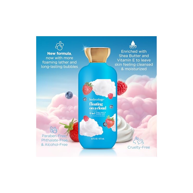 Bodycology 2 en 1 Body Wash Baño de Burbujas, Floating