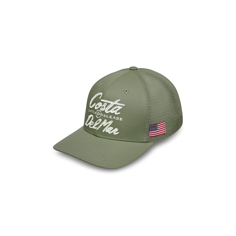 Costa Del Mar Mens Motto Trucker, Dark Sage, One Size