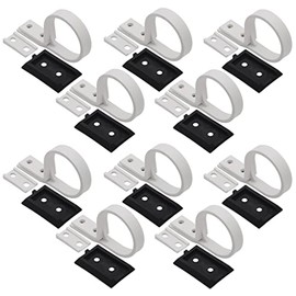 SolarPoolSupply PVC Pipe Support Bracket (Supports PVC Piping Lines on Roof or Other Mounting Surfaces) - White (10, 2" I.D. / 2.375" O.D. Pipe)