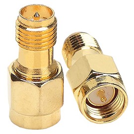 Fohevers Pack of 2 RP-SMA Female to SMA Male Adapter RP SMA Male RF Coaxial Coaxial Adapter for Antenna Radio WiFi Router FPV Drone Mobile