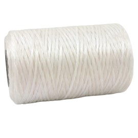 Kulay Artificial Deer Sinew White Waxed Flat Polyester Thread for Beading, Leather, Tie-dye Crafts and Sewing, White Sinue (5-Ply, 300 Yards or 900 Feet)