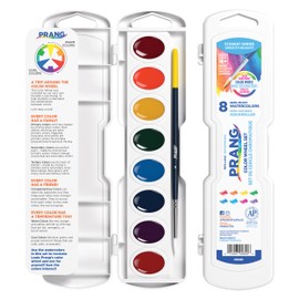 Prang Color Wheel Watercolor Paint Set, 8 Colors, 1 Count X00820