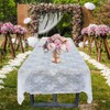 Awtlife Classic White Lace Tablecloth for Wedding Decorations Showers Roses
