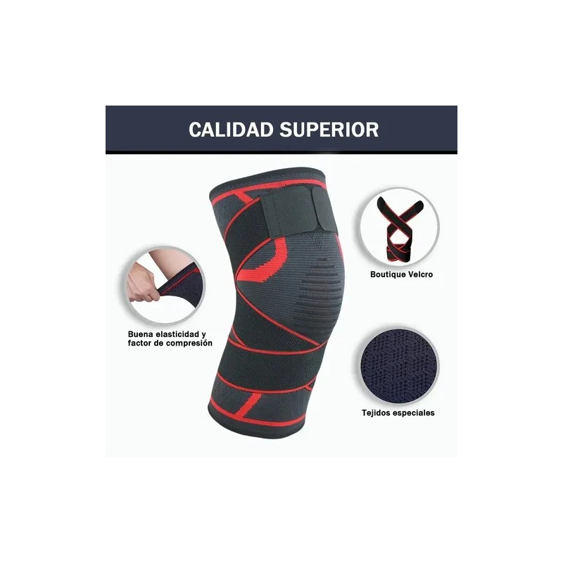 1 Par Rodilleras Elásticas Deportivas Compresion Para Gym
