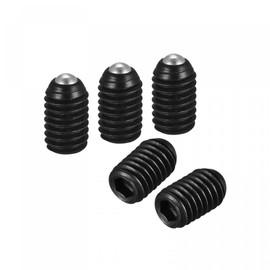 sourcing map Ball Point Set Screws, 20pcs M6 x 10mm High Carbon Steel Metric Spring Hex Socket Grub Screw