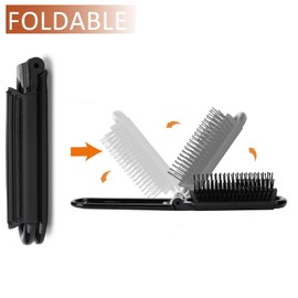 2 Stück Klappkamm Haarbürste Mit Spiegel Reise Haarmassagekamm Mini Faltbare Haar Bürste Reisebürste Kompakte Klappbürste Tragbare Haar Styling Werkzeuge Für Frauen Mädchen