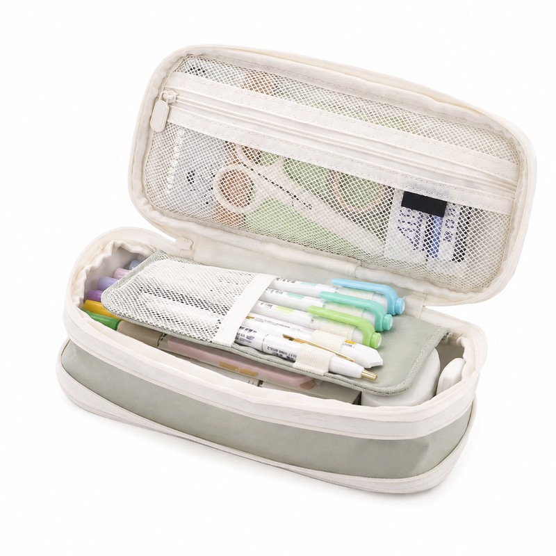 Telescopic Canvas Pencil Case for School & Office - Expandable