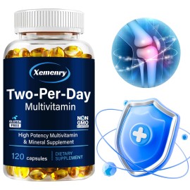 xemenry Two-Per-Day- Essential Vitamins, Minerals& Nutrients, Immune Health, Bone Health