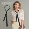 HSLPSM Women's Black Tie, Adjustable Tie, Black, Formal Black Ties,