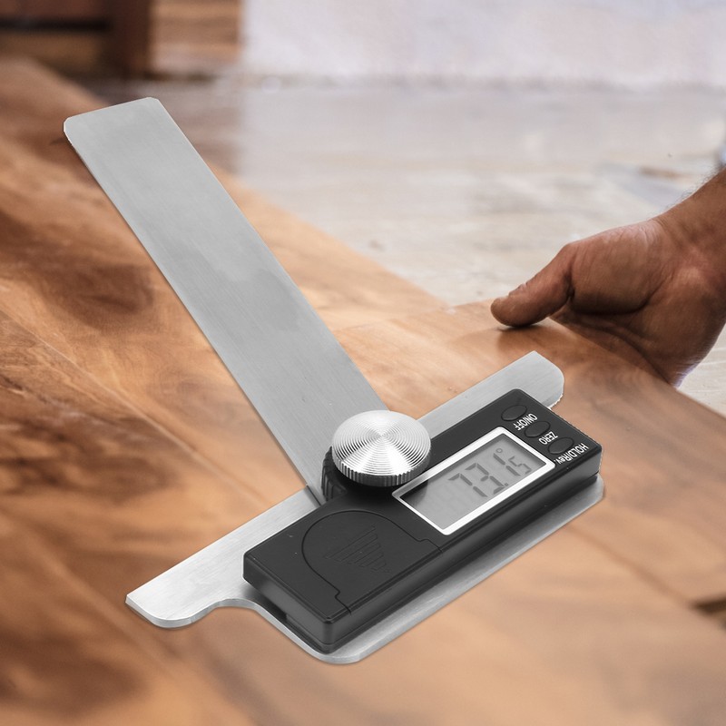 Stainless Steel Goniometer 0-180° Electric Angle Finder Digital Angle Ruler