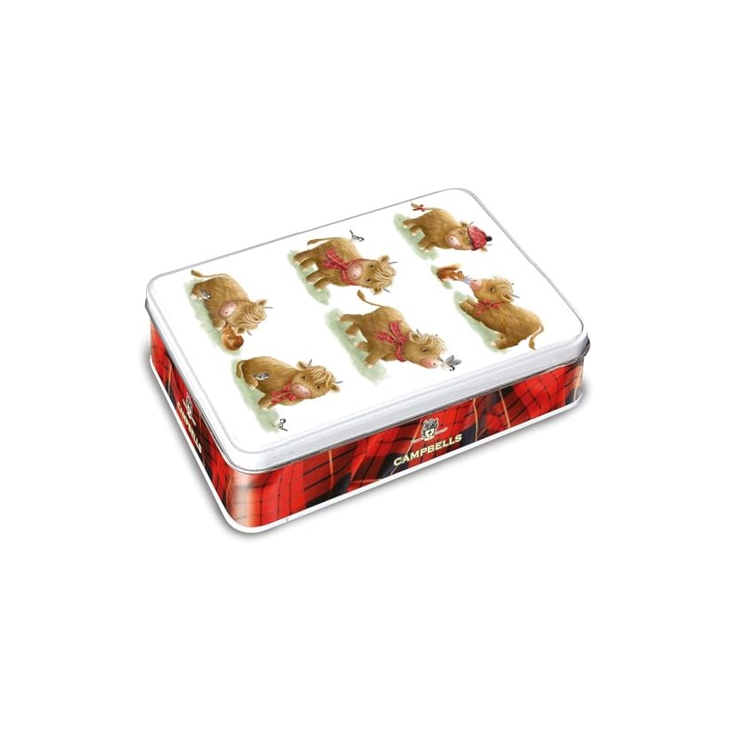 Campbells Shortbread Cute Highland Cow Tin (Assorted Shortbread Shapes) 150g
