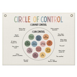 Mental Health Office Decor, Circle of Control Poster Banner