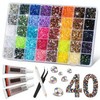 32000Pcs 40 Colors Resin Jelly Rhinestones for Bedazzling, 3mm Flatback