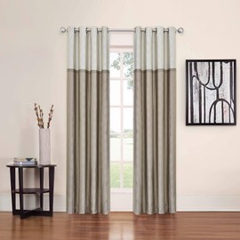 ECLIPSE Arno Modern Blackout Thermal Grommet Window Curtain for Bedroom or Living Room (1 Panel), 52" x 63", Latte