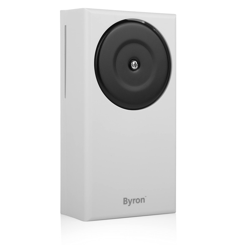 Byron DBW-24031 Doorbell Kit-Button, Chime and Cable-90dB, White