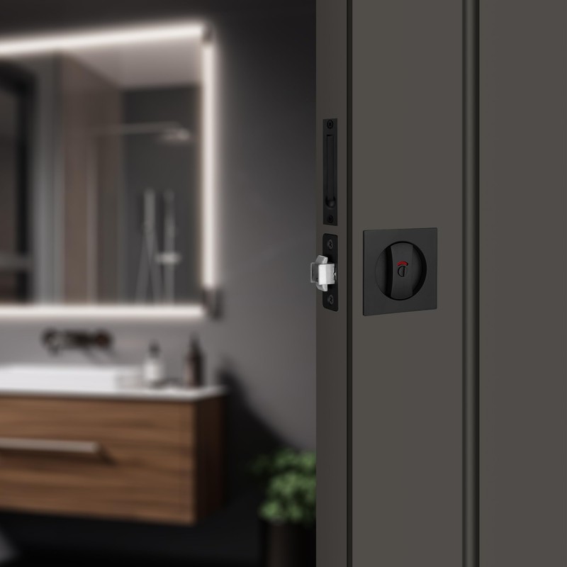 Malimali Pocket Door Lock, Pocket Door Hardware Square Door Lock