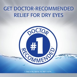 Refresh Optive Advanced Lubricant Eye Drops For Dry Eyes, 0.33 Fl Oz Sterile (2 Count)