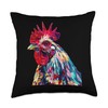 Serama Chicken Pop Art Throw Pillow