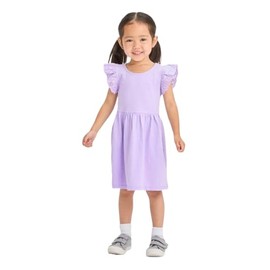 Cat & Jack Toddler Girls' Knit Jersey Dress with Pocket- (US, Age, 12 Months, Purple)