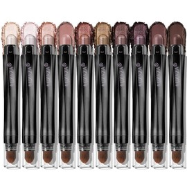 【Hot】LUXAZA 6PCS / 10PCS Eyeshadow Stick,Shimmer And Matte Brown Metallic Cream Eyeshadow Pencil Crayon with Smudge-proof & Waterproof, Eye Brightener Stick Cream Eyeshadow Stick Set Makeup Cosmetic:_Rosy Smokey set