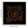Purpledip Wooden Coasters 'Flora Fountain': Handpainted Set Of 6 Hot