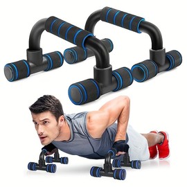 Ultimate Push-Up Brackets - Boost Abdominal and Chest Muscle Growth, Ergonomic Fitness Device for Effective Push-Up Assistance, Home Workout Essential - Colour: Blue