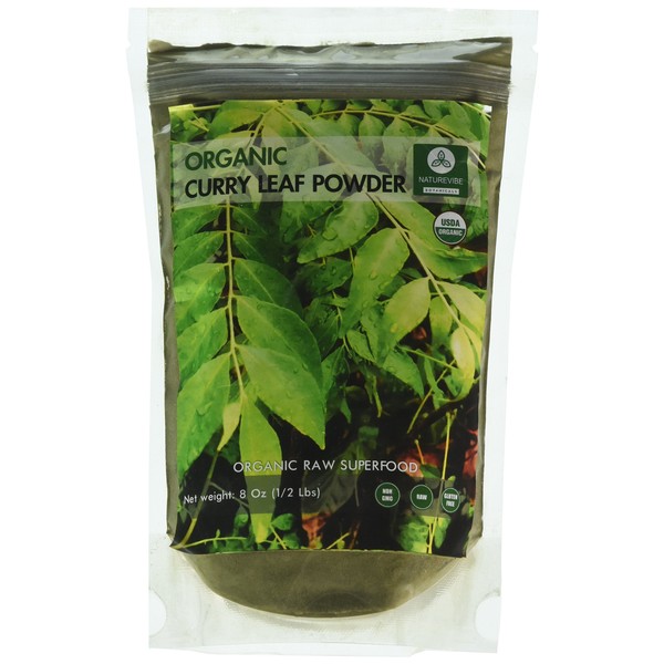 Polvo de hojas de curry (1/2 libras) por Naturevibe Botanicals, sin gluten y sin OMG (8 onzas) – Orgánico Murraya koenigii