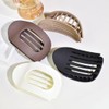 4 Pcs Flat Hair Claw Clips,Flat Claw Clips for Women,Matt