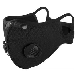 Black Dust Mask with 3 Carbon Filters - Versatile Mask for All Skin Types - Size: Large