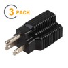 (3PACK) Nema 15 Amp to 20 Amp Plug Adapter ETL