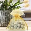 joycraft 50Pcs Organza Bags, 2.7"x3.5" Gift Favor Bags, Gold Breathable