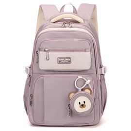 Children's Backpack Girls 32L School Backpack Girls 2-10 Classes, Lightweight, Breathable Back Padding, Padded Shoulder Straps, Chest Strap, School Bag, Children, School Backpack, Teenagers, 8+ Years