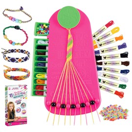 Aolawco DIY Friendship Bracelets, DIY Bracelet Set for 6-12 Years Old with 20 Threads and 100 Letter Beads, Children's Craft Set, Toy Gift for Girls