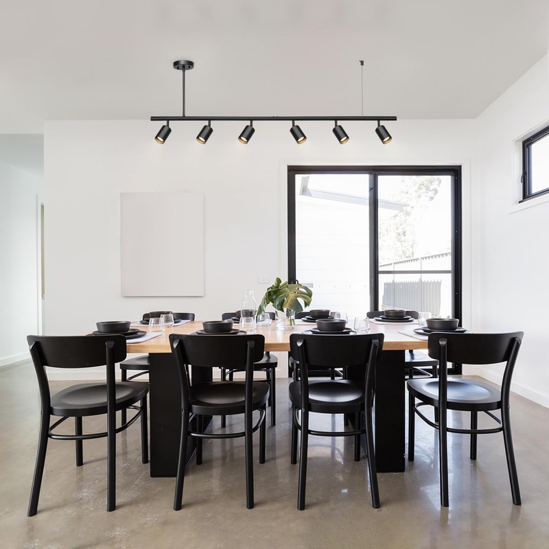 GLOBE Electric 64000123 55" 6-Light Adjustable Height Track Light, Matte