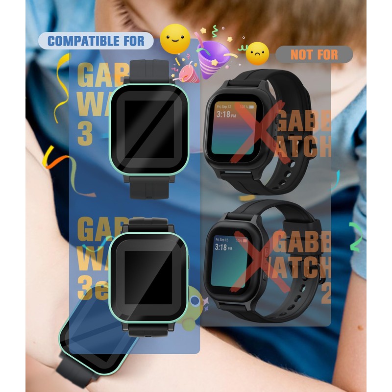 Seltureone 3 Pack Case Compatible with Gabb Watch 3/3e Screen