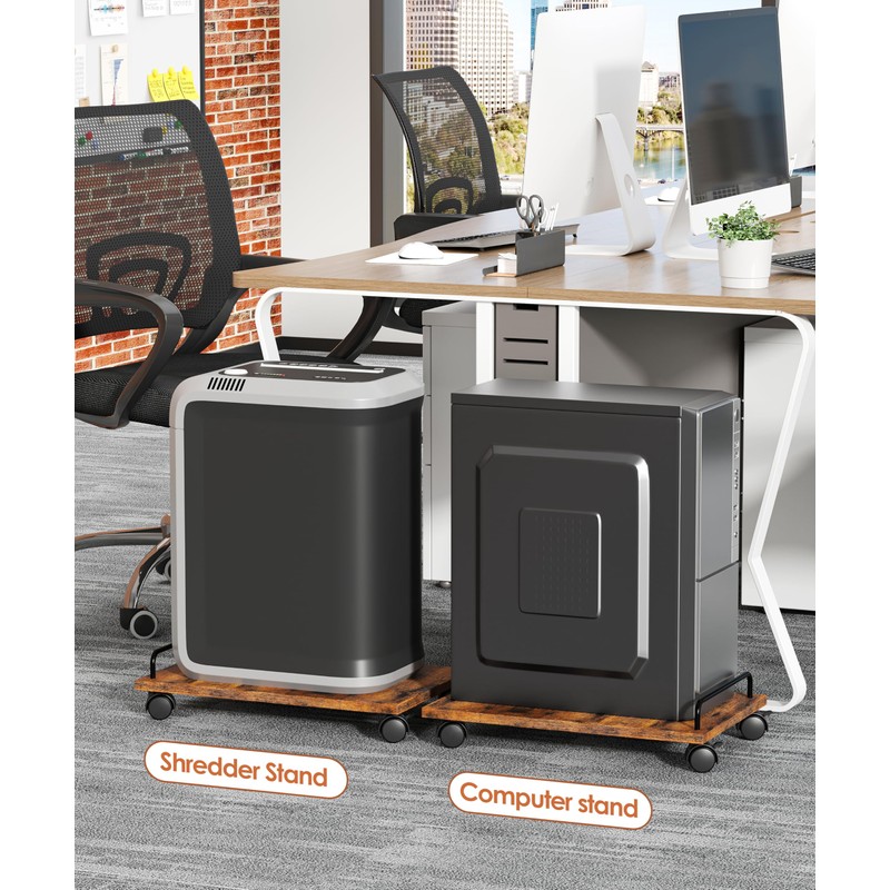 Akxomel Mobile CPU Stand, Computer Tower Stand with 4 Caster