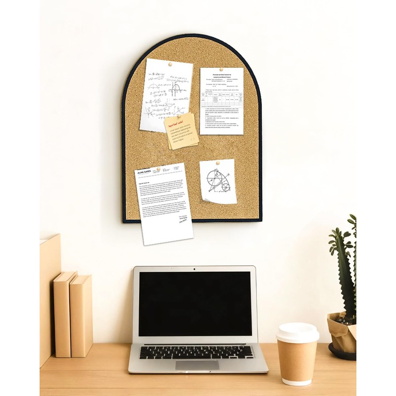YINGXUN Self-Adhesive Arch Pin Cork Board Large 17.7" x 23.6"