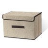 LELE LIFE Foldable Storage Box with Dustproof Lid and Handle,