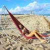 Single/Double Person Rainbow Cotton Fabric Canvas Travel Hammocks 500lbs Ultralight