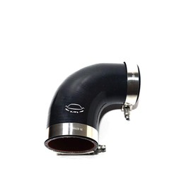 TMKOOL TMKOOL Combo Universal 4-Ply Reinforced 2.5"-3" ID 90 Degree Elbow Reducer Coupler Silicone Hose + SS 304 T Bolt Clamp (2.5"-3" Black)