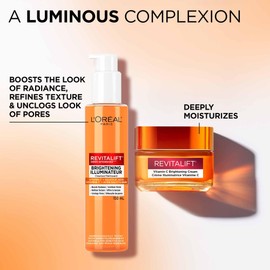 L'Oréal Paris Revitalift Brightening Skincare Kit, Face Wash & Moisturizer formulated with Vitamin C & Salicylic Acid for Visibly Radiant Skin & Unclogs & Reduces Look of Pores, For All Skin Tones