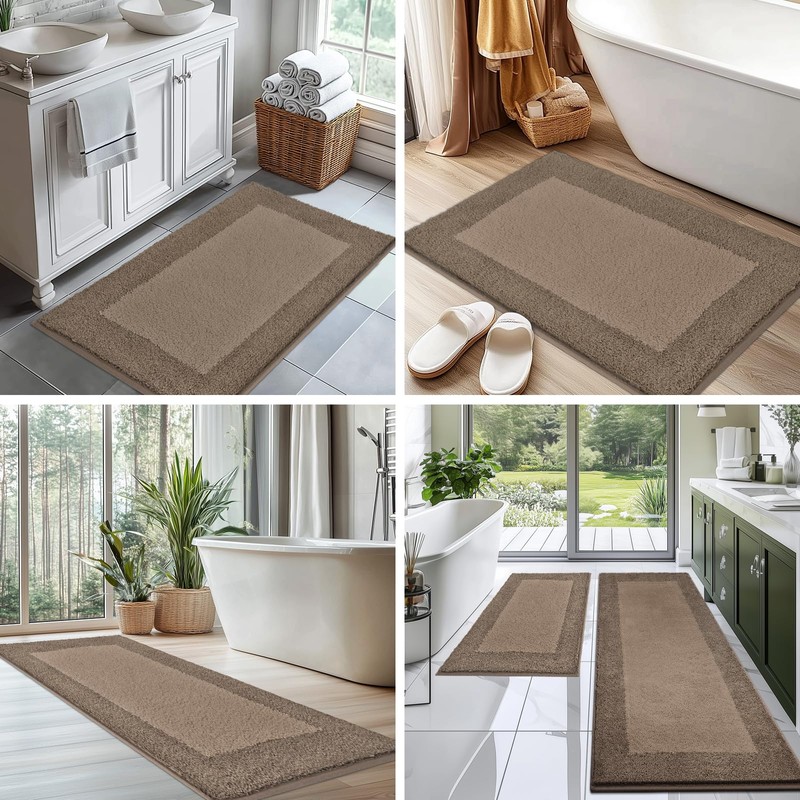 DOMUSTEX Washable Bathroom Rug 50 x 76 cm, Non Slip