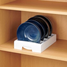 Belca Cupboard Storage Bowl Stand L for Bowls up to 7.9 inches (20 cm) Width 7.1 x Depth 10.6 x Height 2.0 inches (18 x 27 x 5 cm), White SD-WL