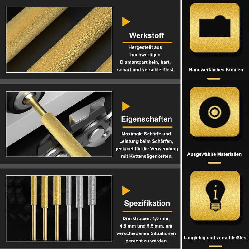 Diamond Chainsaw Sharpener, 30 Pieces Chainsaw Sharpener, Diamond Chainsaw Sharpener,