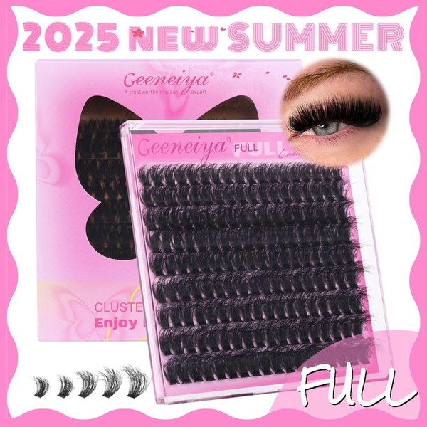 [EXHAUST]Geeneiya 5 Styles Lash Clusters Kit, Volume/ Mega/ Full/ Bottom