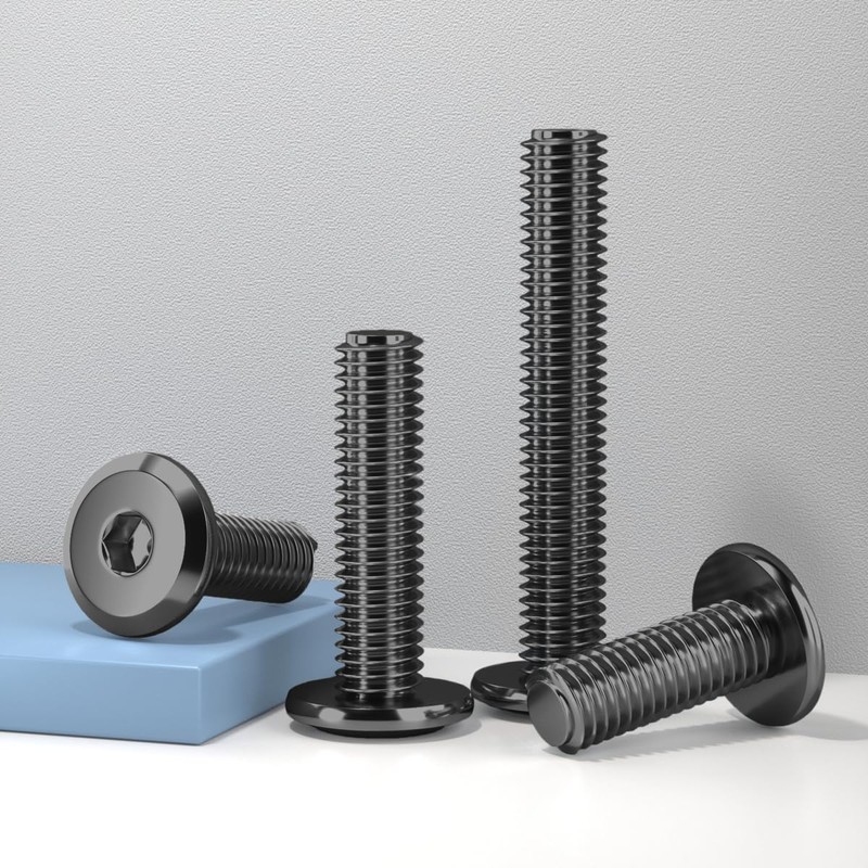 Drenky Hexagon Furniture Bolts, M6 X 35mm Flat Hex Bolt